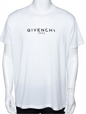 Givenchy Men White Short Sleeve Logo Tee size M